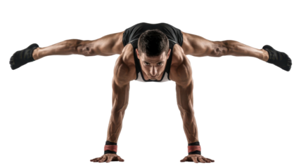 Gymnast Doing a Handstand Split
