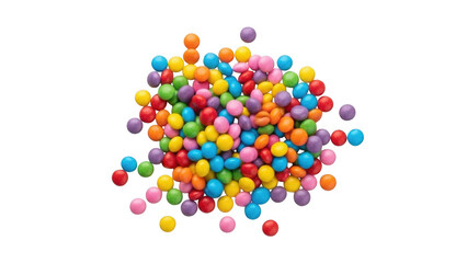 A vibrant cluster of multicolored spheres scattered in a 3d space