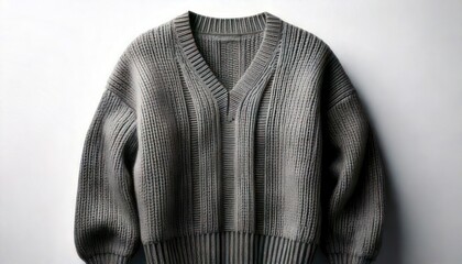 Elegant V-Neck Sweater in Monochrome - A Stylish and Comfortable Fashion Piece.