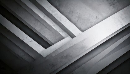 Obraz premium Geometric Abstract Composition - A Study of Lines, Shapes, and Shadows in Gray Tones.
