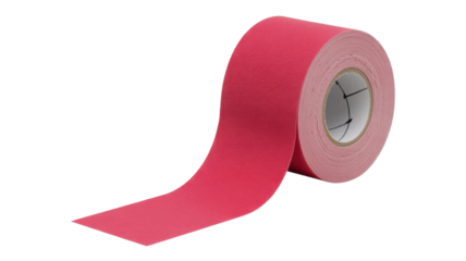 Roll of red paper tape adhesive