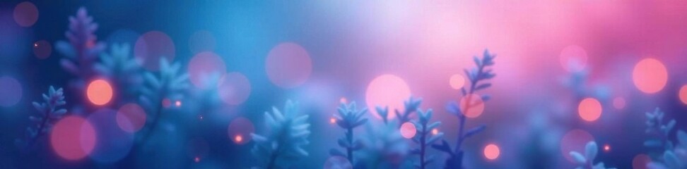 Soft blue and pink bokeh, dreamy ethereal glow , shimmer, vignette, abstract