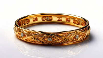 Exquisite Gold Ring with Intricate Diamond Embellishments, Elegant Jewelry Design.