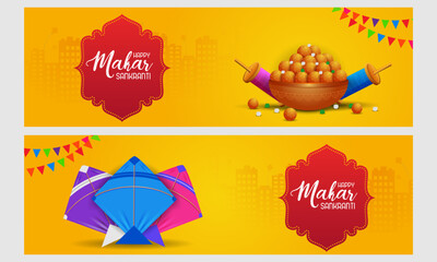 Happy Makar Sankranti holiday India festival background