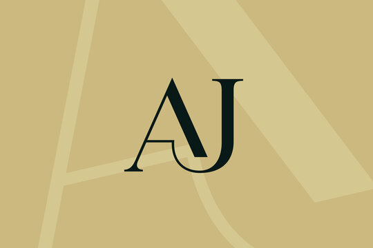AJ or JA letter logo icon design. Classic style luxury initials monogram.