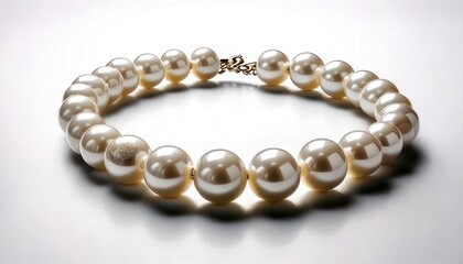 Obraz premium Elegant Pearl Bracelet - A Timeless Symbol of Sophistication and Beauty, Perfect for Any Occasion.
