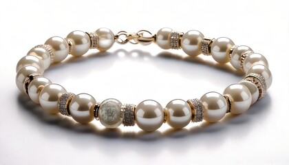 Obraz premium Elegant Pearl Bracelet - A Timeless Accessory for Sophisticated Style and Grace.
