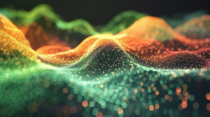 Futuristic visualization of dynamic growth charts showcasing data trends and insights