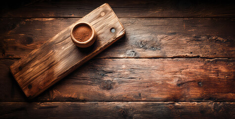 Fototapeta premium Minimalist depiction of wooden mug showcasing natural textures and artisanal craftsmanship
