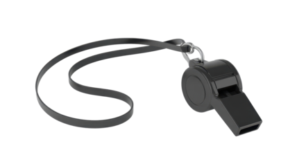 Black Whistle with Lanyard