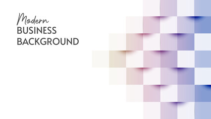 White background with geometric elements for business presentation