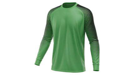 Green long sleeve sports jersey mockup