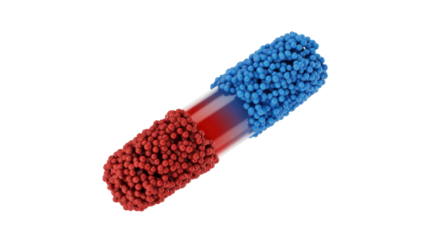 Pill With Red And Blue Spheres