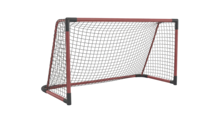 Soccer goal with net, empty goalpost