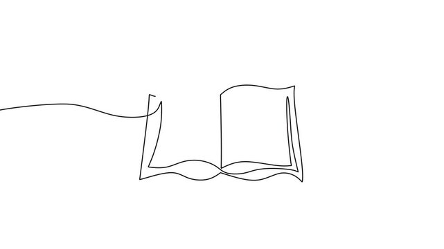 Open Book And Magnifying Glass Self Drawing Animation Study