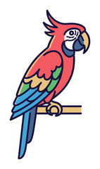 Fototapeta premium Exotic Parrot Icon - Vector Illustration