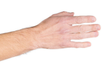 female hand holding something