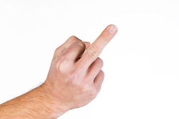 female hand isolated on white background