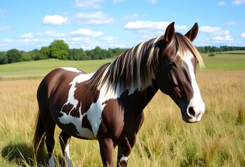Obraz premium A Horse stand ing in a field