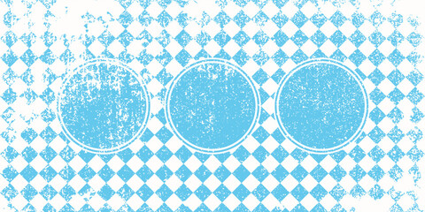 Texture with blue and white rhombus. Seamless banner for Bayern fabric. Vector Oktoberfest Bavarian pattern.