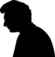 a man head silhouette vector
