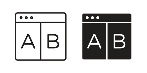 A B testing icons for Graphic Design Projects and web designs © ramsey