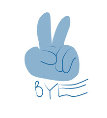 Peace sign hand