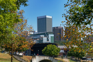 Richmond Virginia USA urban environment combining city architecture and green space