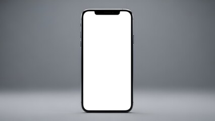 Modern Smartphone with Blank White Screen photo image