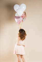 little girl with balloon