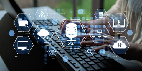 Cloud computing, cloud strategy, and cloud technology transforming digital infrastructure with scalable services, secure data storage, and cloud-based digital business solutions. Spline