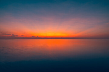 Tranquil ocean sunset seascape with breathtaking sky colors picturesque horizon calm serene peaceful atmosphere inspiring dreamy natural scenery relaxing coastal landscape background. Sunrise wall art