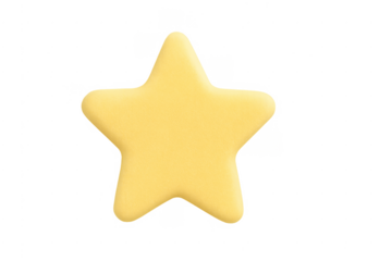 Yellow star 3d icon showing rating success
