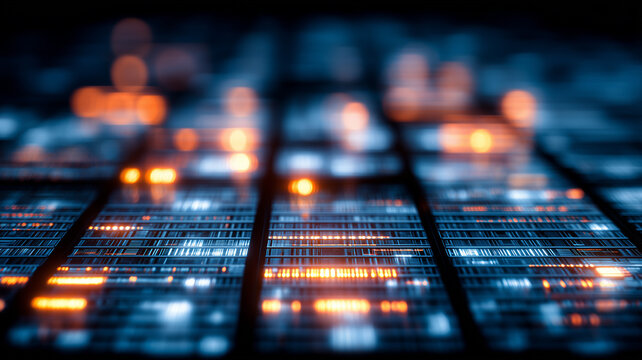 Abstract digital data panels with flowing information lines representing data processing analytics technology and information systems concept.
 - Powered by Adobe