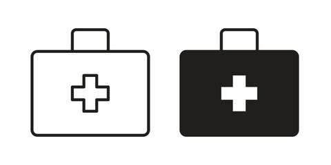 Obraz premium Medical aid kit icons for Graphic Design Projects and web designs