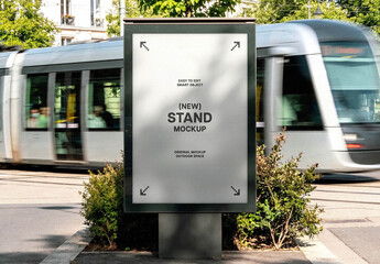 Outdoor Advertising Stand Mockup