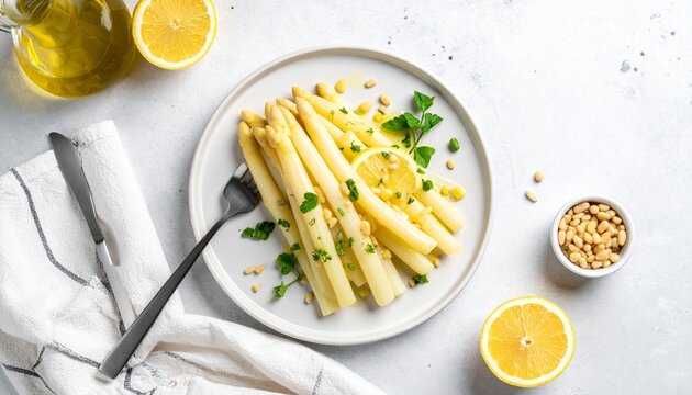 Spargelsalat mit Zitronenvinaigrette