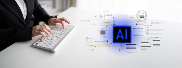 AI core technology presented with digital circuit connections, symbolizing AI systems, processing power, and integration into modern digital platforms Latch