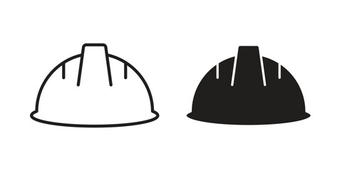 Fototapeta premium Safety helmet icons for Graphic Design Projects and web designs