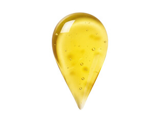 Golden liquid droplet with bubbles