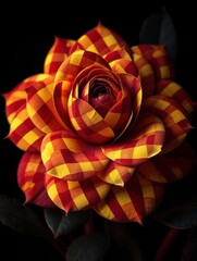 Checkered Rose Bloom