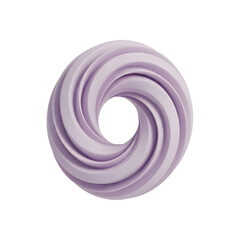 Purple Swirl Isolated on White Background