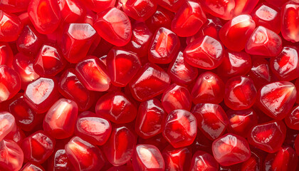 Fresh red pomegranate slices background texture pattern
