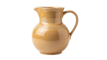 Ceramic pitcher isolated on transparent background