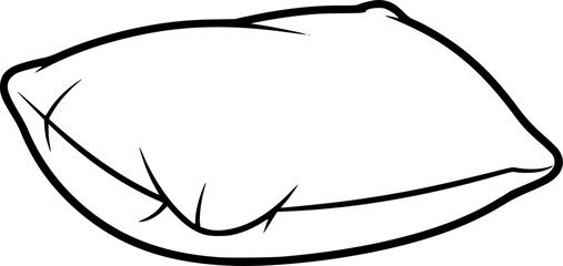 Silhouette vector of a pillow for sleep relax therapy bed rest treatment psychology mental health 3d icon illustration render design
