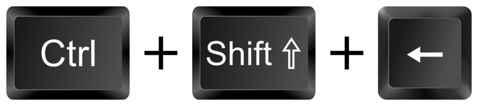 A close-up view of computer keyboard keys on a dark background