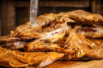 Traditional Lamb Carving In Baked Dough