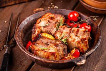 Rustic Skillet Lamb Chops With Herbs