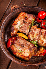 Fire Roasted Lamb Chops In Rustic Skillet