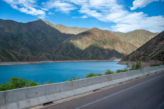 View of the beautiful Potrerillos Dam - Mendoza, Argentina